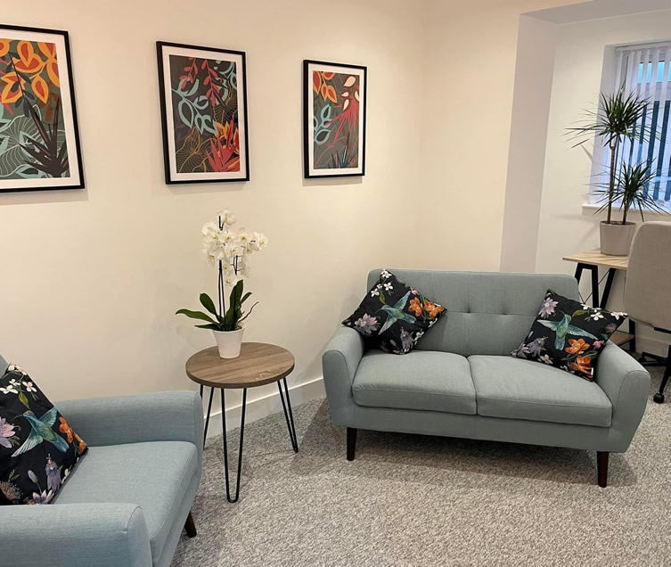 Counselling room in Plymouth